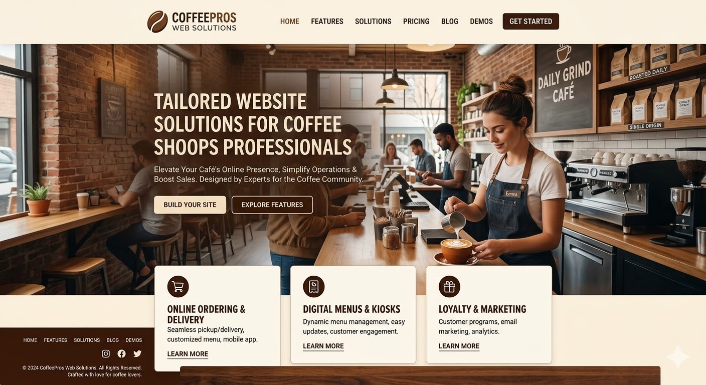 Coffee Shops Website Preview